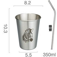 Маленькая зебра, трубочка, 350 мл