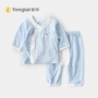 Tongtai mùa hè quần áo sơ sinh bé đồ lót trẻ sơ sinh 0-3 tháng cotton shirt quần hai mảnh bộ đồ trẻ em đẹp