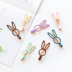 Mới bằng kính nhỏ giọt kẹp tóc dễ thương dài tai thỏ kẹp tóc clip bangs clip ngọt ngào hàng đầu clip tóc phụ kiện Phụ kiện tóc