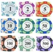 Chip Coin Baccarat Mahjong Chips 14g Crown Las Vegas Texas Có thể tùy chỉnh Chipset - Các lớp học Mạt chược / Cờ vua / giáo dục