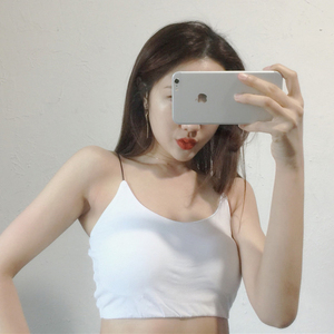 Mùa hè 2018 mới của Hàn Quốc đoạn ngắn đáy áo ống top dây đeo vest nữ hoang dã tự trồng bọc ngực dây đeo ngực pad