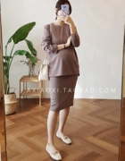 Phụ nữ mang thai phù hợp với Hàn Quốc thu mua mùa thu 2019 màu sắc đa năng thoải mái cho con bú tháng quần áo đầm hai dây chuyên nghiệp - Áo thai sản