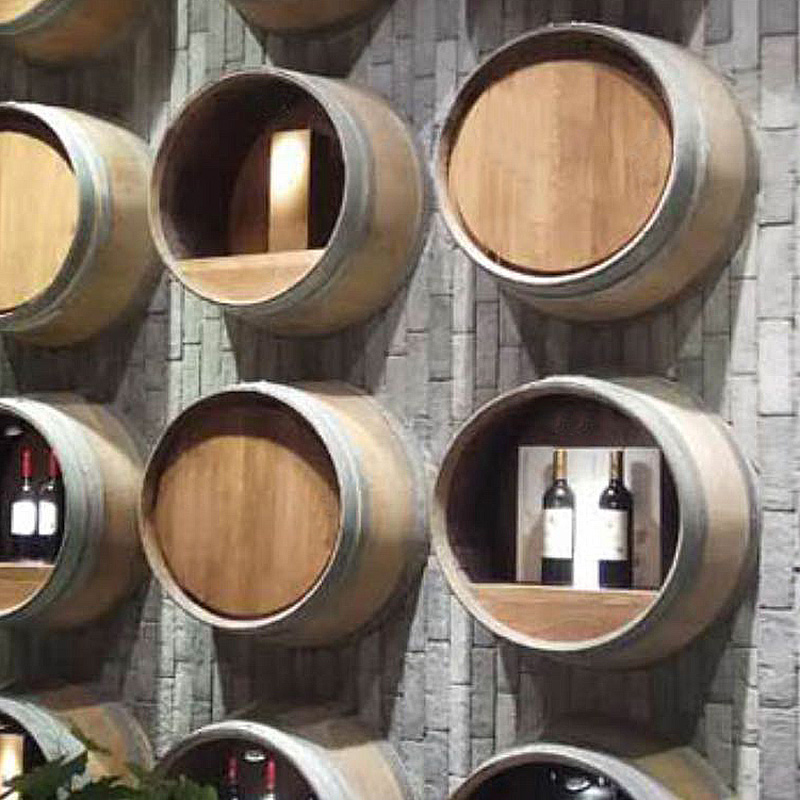 11 35 Oak Barrel Cellar Wall Bar Custom Made Decoration Half