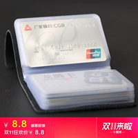 Gói thẻ nhỏ gọn nam dung lượng lớn đa vị trí thẻ kinh doanh đơn giản chủ thẻ da dây kéo thẻ tín dụng gói thẻ nữ ví nữ đẹp