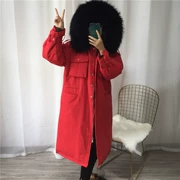 Giải phóng mặt bằng 2019 mới xuống áo khoác nữ phần eo dài qua đầu gối dày dụng cụ lỏng Hàn Quốc Dongdaemun - Xuống áo khoác