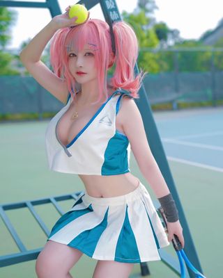 taobao agent [Exhibition] COSPLAY clothing*Azur route*Blue*Blameton*cos*tennis outfit*sports