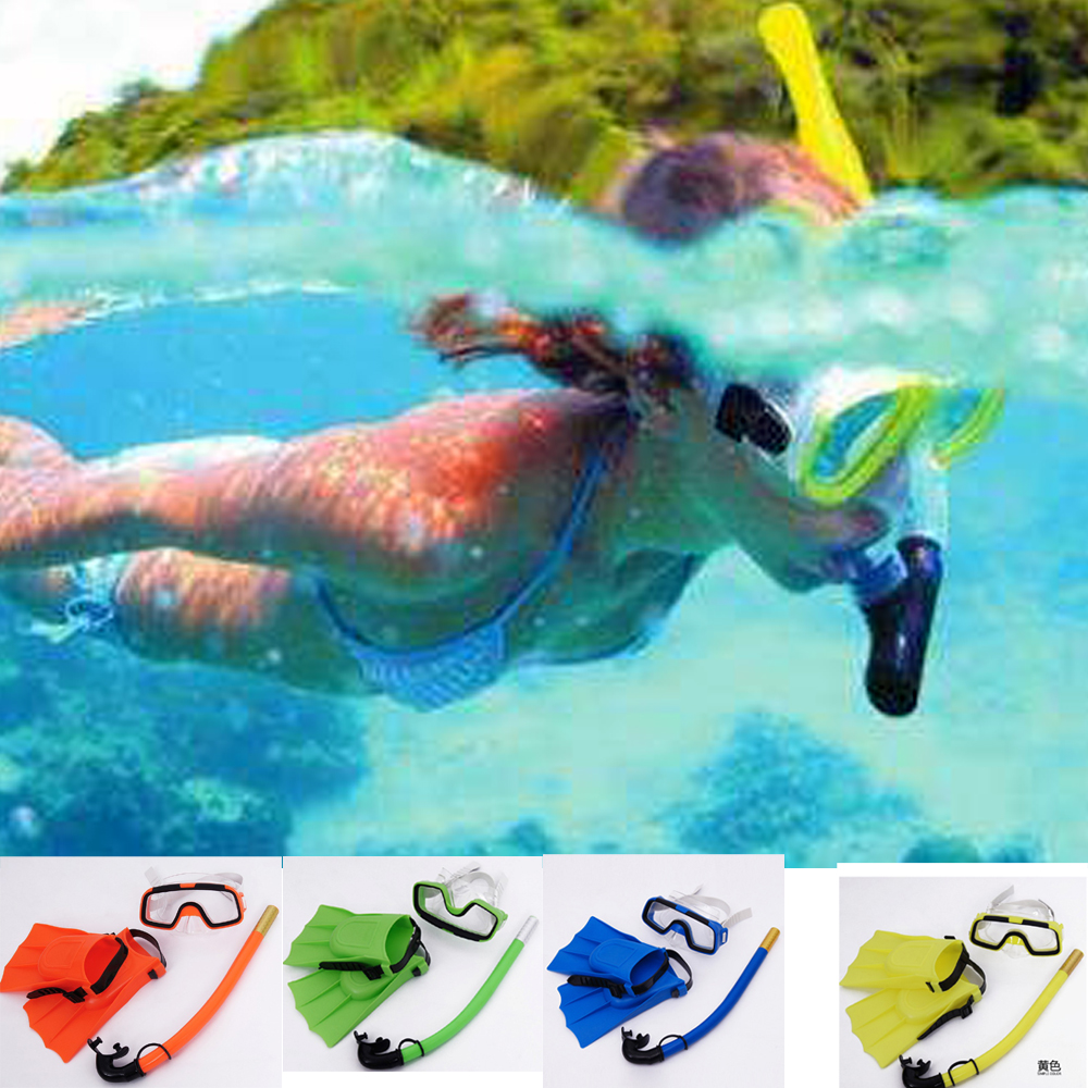 CHILD 3 IN 1 MASK AND SNORKEL SET SCUBA SWIMMING DIVE DIVING