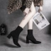 Booties nữ dày với 2018 bốt mùa đông mới thời trang phiên bản Hàn Quốc hoang dã của những đôi bốt nữ cao gót nữ giày boot nữ đẹp hàng hiệu Giày ống