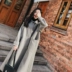 2018 chống mùa chế biến mới Hàn Quốc phiên bản của kích thước lớn tính khí nữ thần đoạn dài trên đầu gối xương cá áo len lông nữ Áo khoác dài