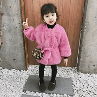 Áo khoác lông trẻ em của Yangyang mùa đông trẻ em nước ngoài nữ áo len nhung trẻ em 1-2-3 tuổi 4 - Áo khoác áo ấm cho bé