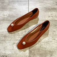 Модная комфортная универсальная рабочая обувь на каблуке из жемчуга, коллекция 2021, в корейском стиле