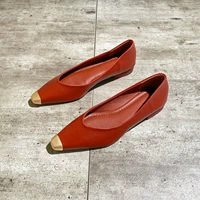 Универсальная обувь с заостренным носом на плоской подошве для кожаной обуви, коллекция 2022, мягкая подошва