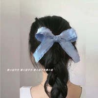 Синяя заколка для волос с бантиком, шпильки для волос, милый японский аксессуар для волос, стиль Лолита