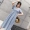 Váy bà bầu hè 2019 mới kẻ sọc ngắn tay cho bà bầu thời trang váy dài mùa hè - Áo thai sản