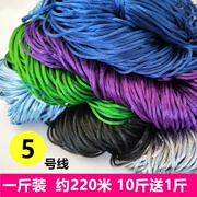 Trung Quốc thắt nút dây 5 dây bán buôn theo gói ngọc bích dây đan tay đan dây đeo vòng tay dây đỏ tự làm dây buộc - Vòng đeo tay Clasp