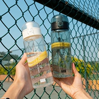Cốc nước lớn dung tích cốc nhựa ngoài trời thể dục chai nước nữ sinh viên vài mùa hè cốc chống rò rỉ cầm tay - Tách ly giữ nhiệt starbucks