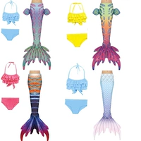 Детский купальник, одежда, раздельный радужный комплект, звездное небо, русалка, крой «рыбий хвост», эффект подтяжки