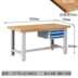 Bàn làm việc bằng gỗ nguyên khối
         tùy chỉnh xưởng lắp ráp hạng nặng băng ghế dự bị fitter bàn vise bàn vận hành bảo trì chống tĩnh điện bàn chế biến gỗ bàn cơ khí bàn gia công Bàn
