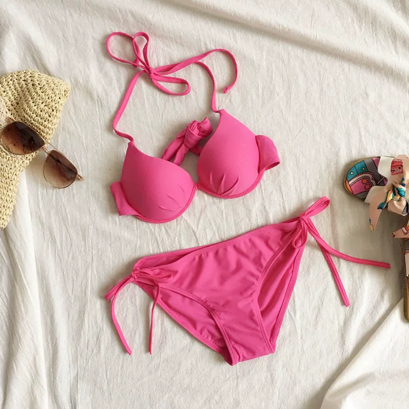 Beach supporting sexy swimwear