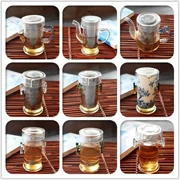 Ấm trà chịu nhiệt dày thủy tinh màu đỏ tách trà kungfu bộ trà ấm trà lọc Puer máy pha trà lớn - Trà sứ