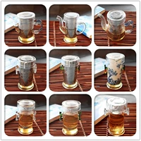 Ấm trà chịu nhiệt dày thủy tinh màu đỏ tách trà kungfu bộ trà ấm trà lọc Puer máy pha trà lớn - Trà sứ bộ tách trà cao cấp