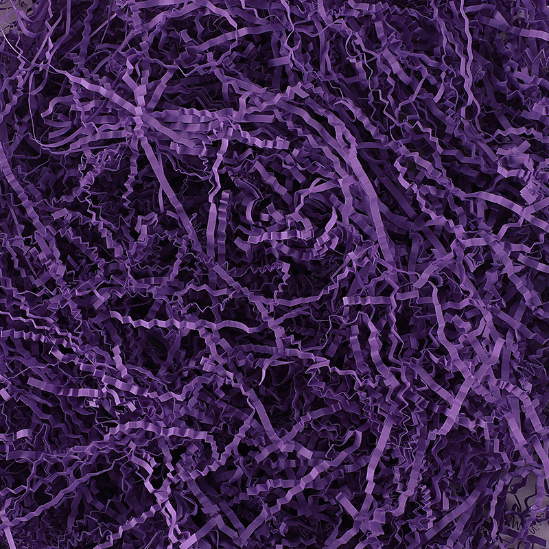 Deep Purple Pleated SilkGift box ornament ceremony Item box Lafite Fillings Shredded paper Silk strip Crumbs Wadding originality Bedding grass decorate Material Science