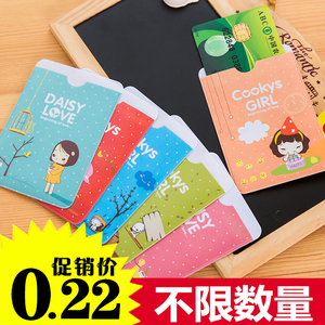 9.9 dễ thương phim hoạt hình cô gái biscuit cô gái thẻ nhỏ thiết lập của phụ nữ xe buýt chủ thẻ 2 thẻ thẻ gói