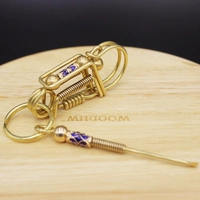 Латунная синяя ухочистка