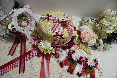 taobao agent Genuine strawberry, headband, hair accessory, Lolita style