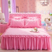 Váy bông đệm đơn mảnh màu sắc chăn bông phủ giường Công chúa Hàn Quốc Simmons nệm chống trượt bảo vệ - Váy Petti