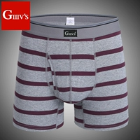 Kích thước lớn nam đồ lót nam cotton boxers cộng với quần dài đầu cộng với phân bón cộng với lớn trung niên cao eo chịu mài mòn chân thủy triều quần lót đùi nam