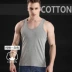 Áo vest mùa hè đầy chất cotton nam phong cách thể thao màu trắng xám đen cổ điển co giãn thoải mái mồ hôi tuyết tùng một thế hệ đóng hộp áo 3 lỗ nam Lót