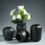 Bình hoa đá cổ điển Bình hoa Trung Hoa bình hoa hoa gốm gốm đen bình gốm - Vase / Bồn hoa & Kệ giỏ hoa treo tường
