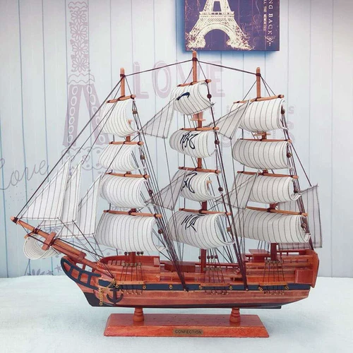 Деревянная модель корабля из натурального дерева, столярные изделия, украшение, подарок на день рождения