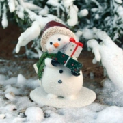 Người tuyết thực sự sáng tạo trang trí nhà nhỏ trang trí nhà quà tặng Giáng sinh để gửi cho cô gái năm mới