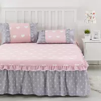 Chất liệu cotton đơn 1,5m1,8m Váy ngủ 100% cotton công chúa không trơn 2.0 Váy ngủ trải giường 	chân váy giường