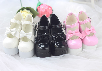 taobao agent BJD shoes SD DD DZ 4 points 3 -point baby shoes high heels bright leather multi -color optional free shipping