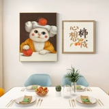 Пинг antive Affairs Ruyi Cat Emelcodery 2022 Новая линия вышитая гостиная простая простая маленькая часть