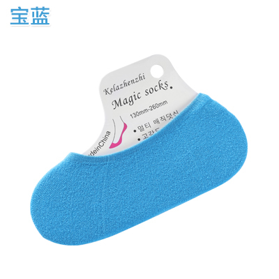 Royal Blue & 10GHosiery children Boat socks Candy socks female Shallow mouth summer silica gel non-slip Invisible socks Thin Socks Low Gang Step on one's feet silk stockings
