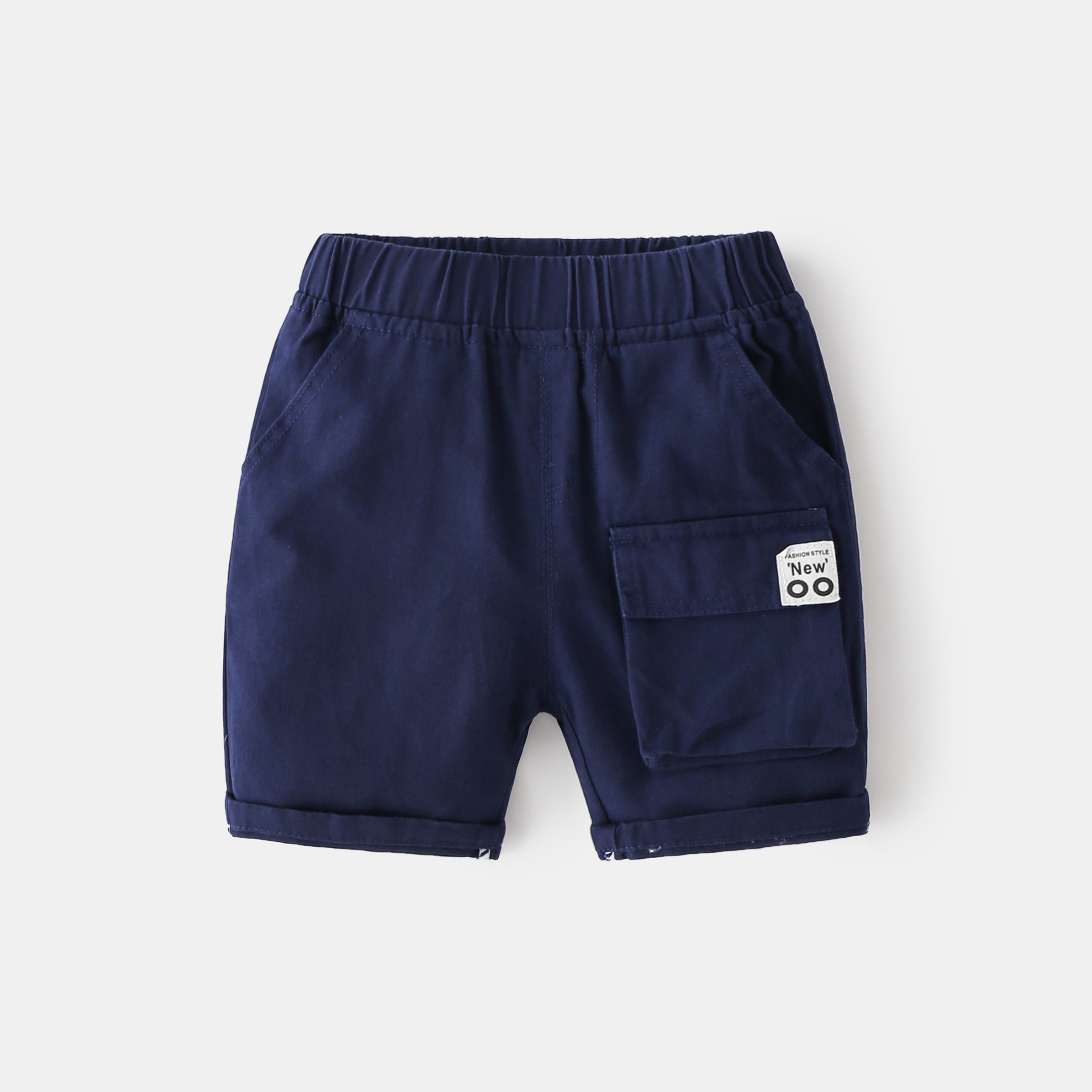 17 Shorts Eye Logo Kz3166 NavyBoy shorts 2021 summer new pattern Children's wear baby pure cotton Capris children leisure time shorts Wear out tide