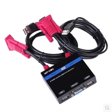 KVM-переключатель 迈拓维矩mt-281kl 2口kvm切换器usb自动 线机一体 可外接线控切换