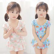 Trẻ em Hàn Quốc đồ bơi cô gái dính liền trẻ em trẻ sơ sinh bé gái công chúa đồ bơi bé gửi mũ bơi