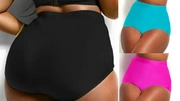 2018 mới màu rắn eo cao giảm béo hông phục hồi quần bơi nữ Sexy bikini nhiều màu quần bơi - Bikinis