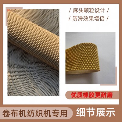 [打卷机粒面带防滑包辊胶皮糙面皮橡胶带纺织机罗拉胶皮卷布皮颗粒]