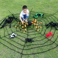 Halloween Spider Web Ngôi nhà ma ám Phòng bí mật Sắp xếp cảnh Trang trí lớn Đồ dùng kinh dị Thực tế Bông nhện trắng - Sản phẩm Đảng / Magic / Hiệu suất đồ hóa trang halloween cho be