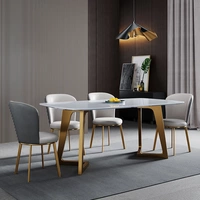 Мраморный современный прямоугольный скандинавский стульчик для кормления домашнего использования, скандинавский стиль
