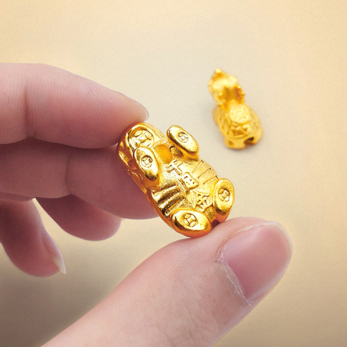 Vietnam Sha Jinlong Gelang Penyu Keberuntungan Evil Pria dan Wanita Pasangan Gelang Aksesoris European Act Berlapis Emas Pixiu Gelang -Internasional