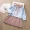 Trẻ em 2019 mới xuân hè quần áo trẻ em áo len chữ cái phiên bản Hàn Quốc của các cô gái trùm đầu váy dài tay váy xếp li
