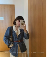 Джинсовая осенняя куртка, короткий пиджак классического кроя, жакет, 2021 года, подходит для подростков, в корейском стиле