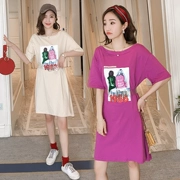 Quần áo cho con bú mùa hè Áo cho con bú Phiên bản Hàn Quốc của quần áo cho con bú sau sinh bằng vải cotton mỏng thời trang mẹ sóng - Sản phẩm HOT